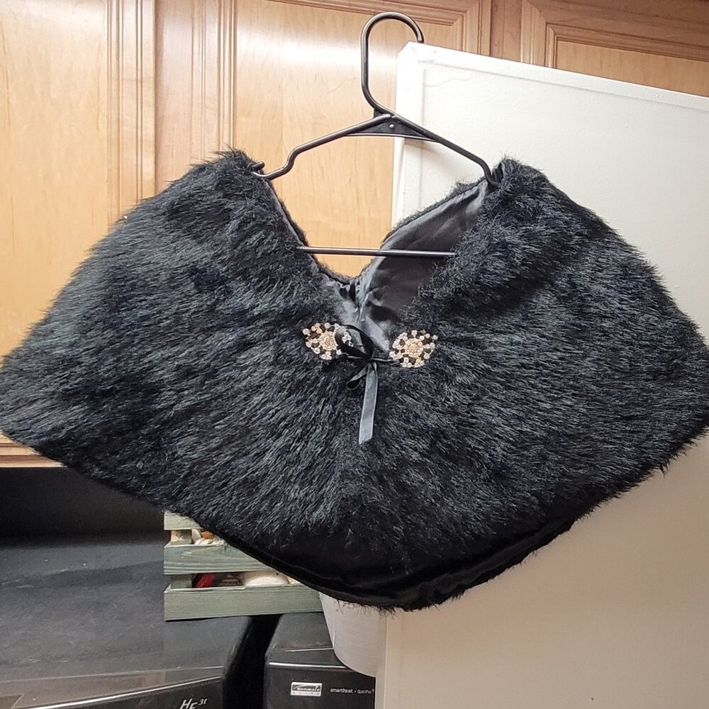 black fur stole wrap